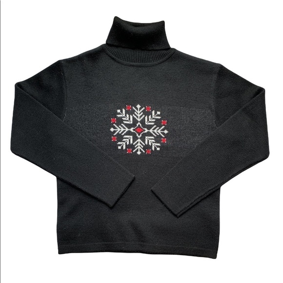Meister Vintage Snowflake Turtleneck Sweater - Picture 1 of 4